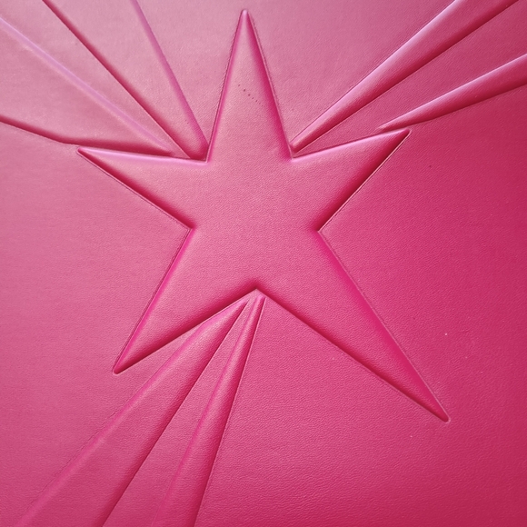 Lancôme Red / Pink Star Zippered Cosmetics Makeup Star Embossed Storage Case. - Picture 4 of 16